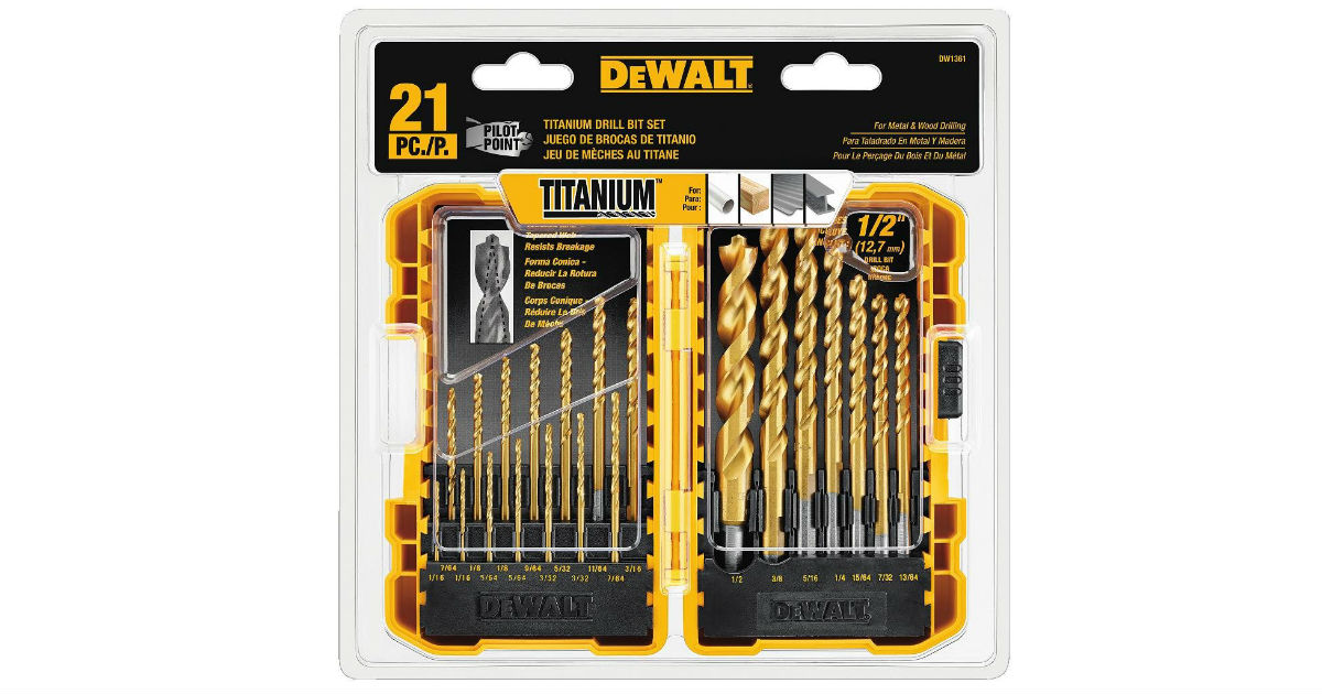 DeWALT Titanium Drill Bit Set ONLY $16.11 (Reg $50) on Amazon