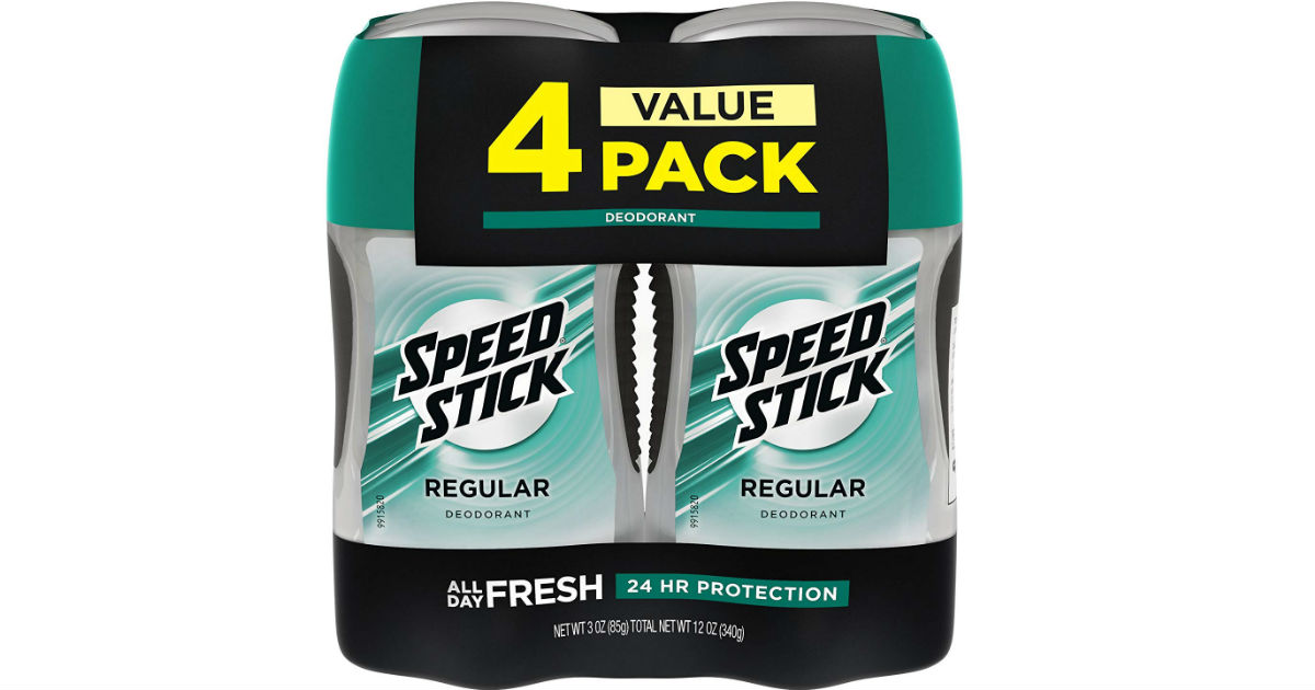 Speed Stick Deodorant for Men 4-Pack ONLY $4.78 Shipped