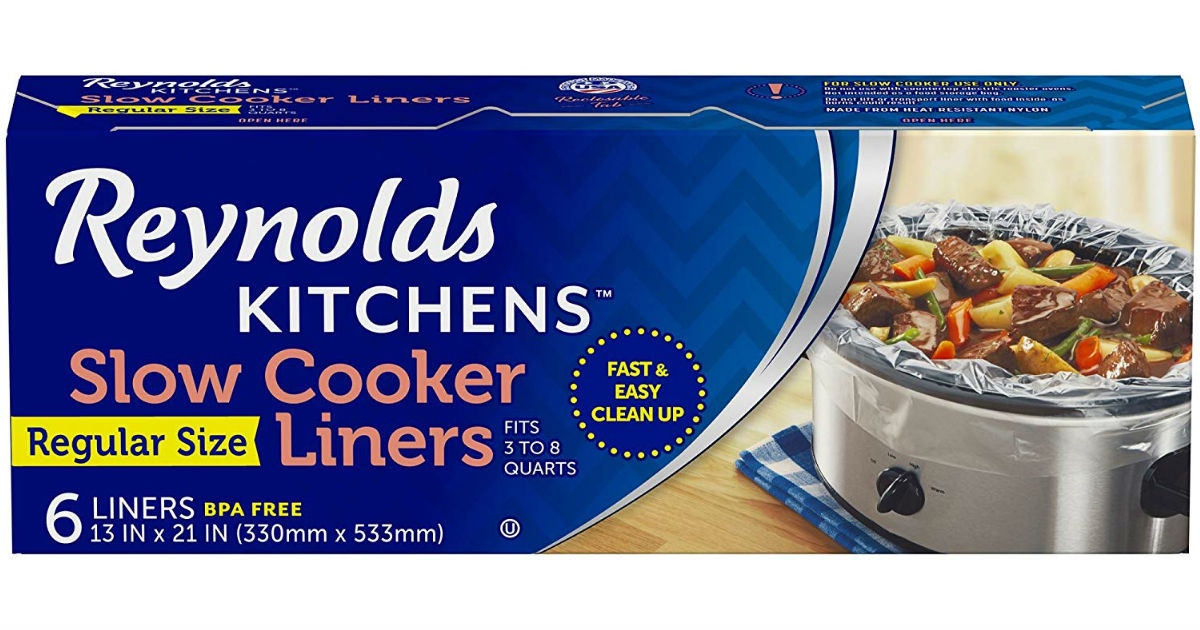 Reynolds Kitchens Premium Slow Cooker Liners 6-Ct ONLY $2.60 