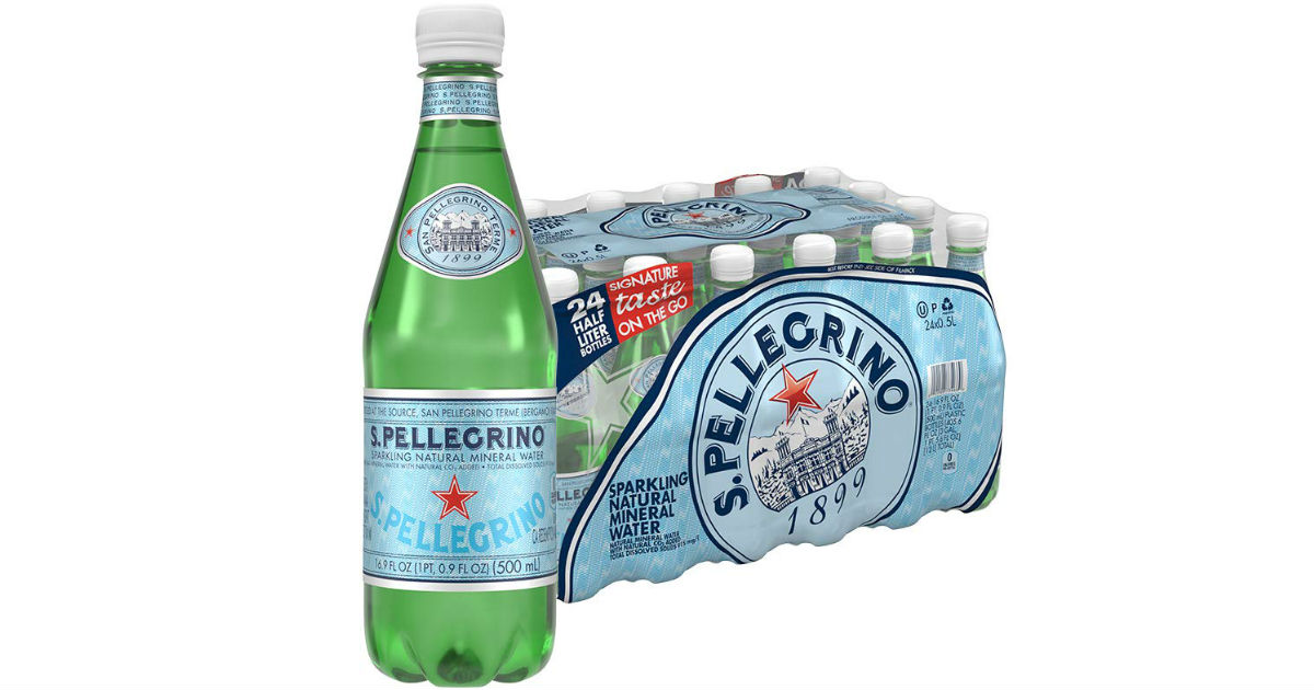 S.Pellegrino Sparkling Natural Mineral Water 24-Pk ONLY $12.34 