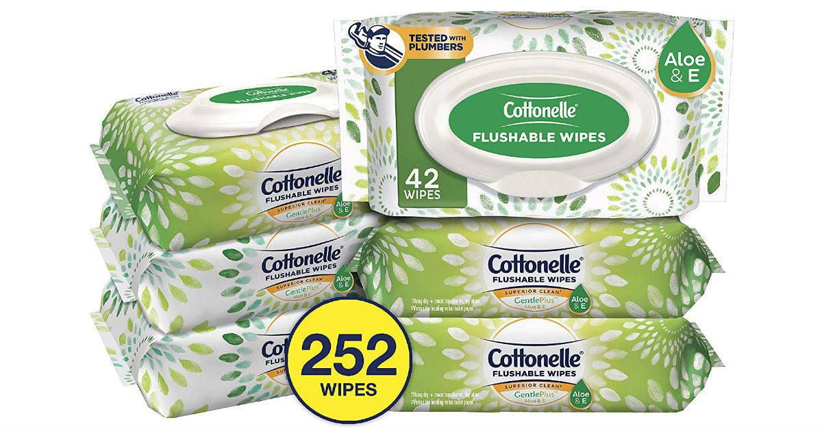 Cottonelle GentlePlus Flushable Wipes ONLY $6.85 Shipped