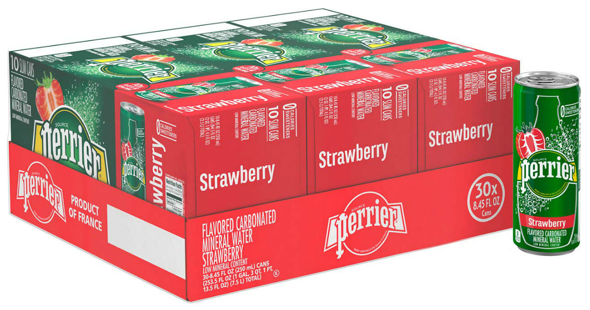 Perrier Strawberry Flavored Mineral 30-Pk ONLY $9.52 on Amazon