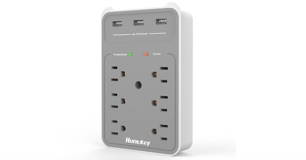 Huntkey 6 AC Outlets Surge Protector ONLY $20 (Reg. $40)