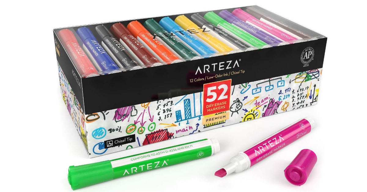 Arteza Dry Erase Markers 52-Pack ONLY $14.62 (Reg. $28)