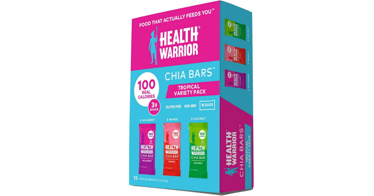 Health Warrior Chia Bars 15-Count ONLY $8.95 Shipped