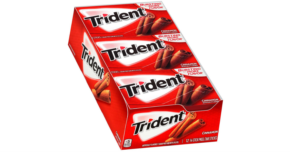 Trident Cinnamon Sugar Free Gum 12-Pk ONLY $5.88 at Amazon