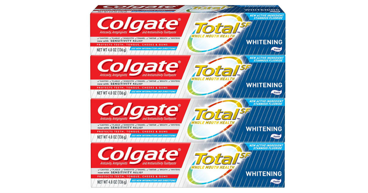 Colgate Total Whitening Toothpaste ONLY $1.48 on Amazon