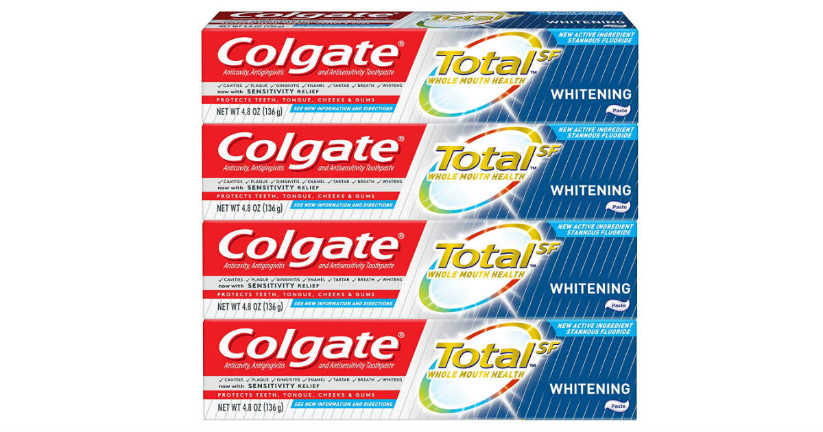 Colgate Total Whitening Toothpaste ONLY 1.48 on Amazon Daily Deals & Coupons