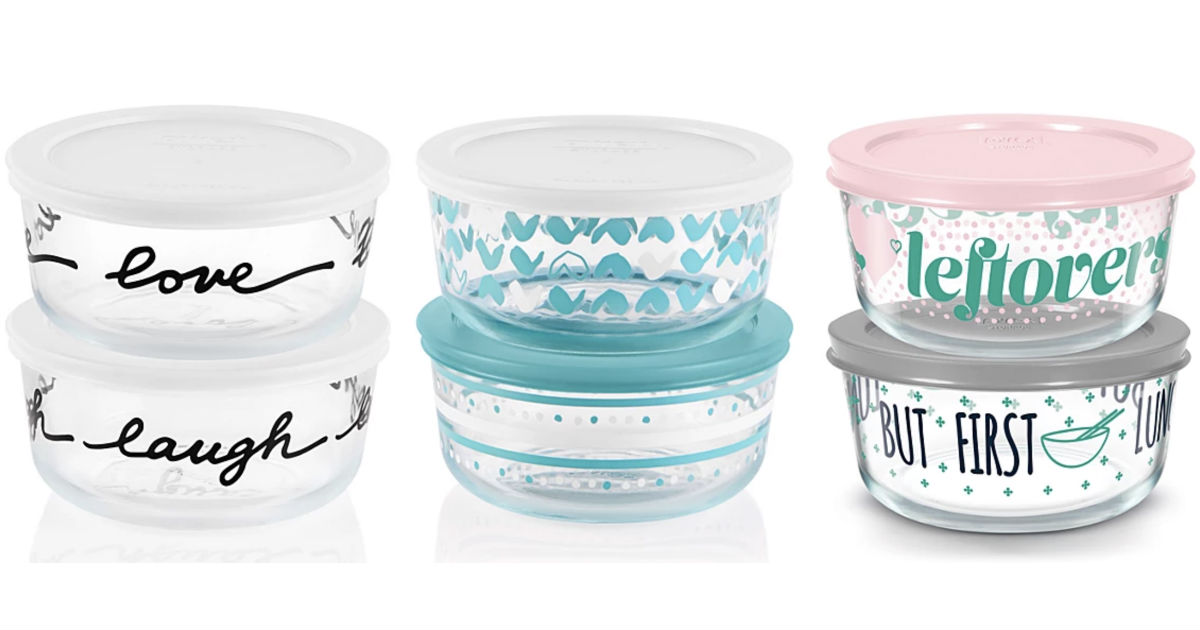 Pyrex 4-Pc Decorated Storage Sets ONLY $9.99 at Macy’s (Reg $24)