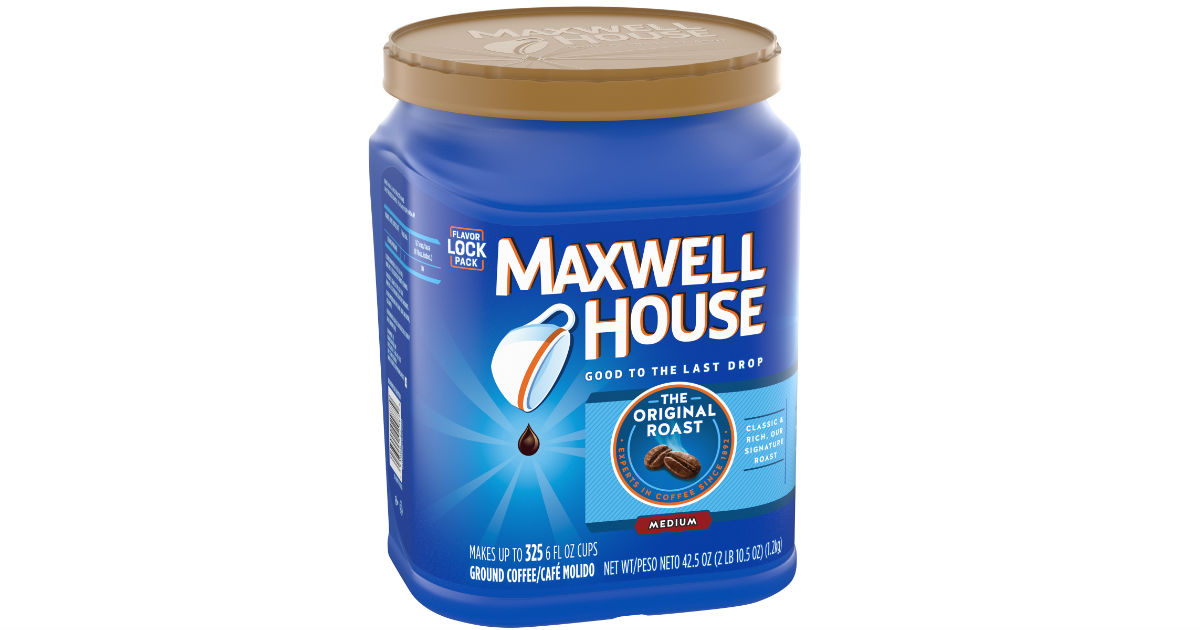 TWO Maxwell House Ground Coffee Canisters ONLY $12.02 at Walmart