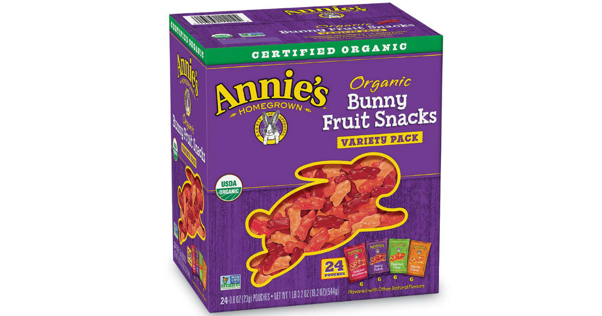 Annie's Bunny Fruit Snacks at Amazon