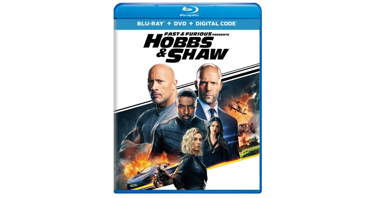 Hobbs & Shaw Blu-ray + DVD + Digital ONLY $11.99 (Reg. $40)