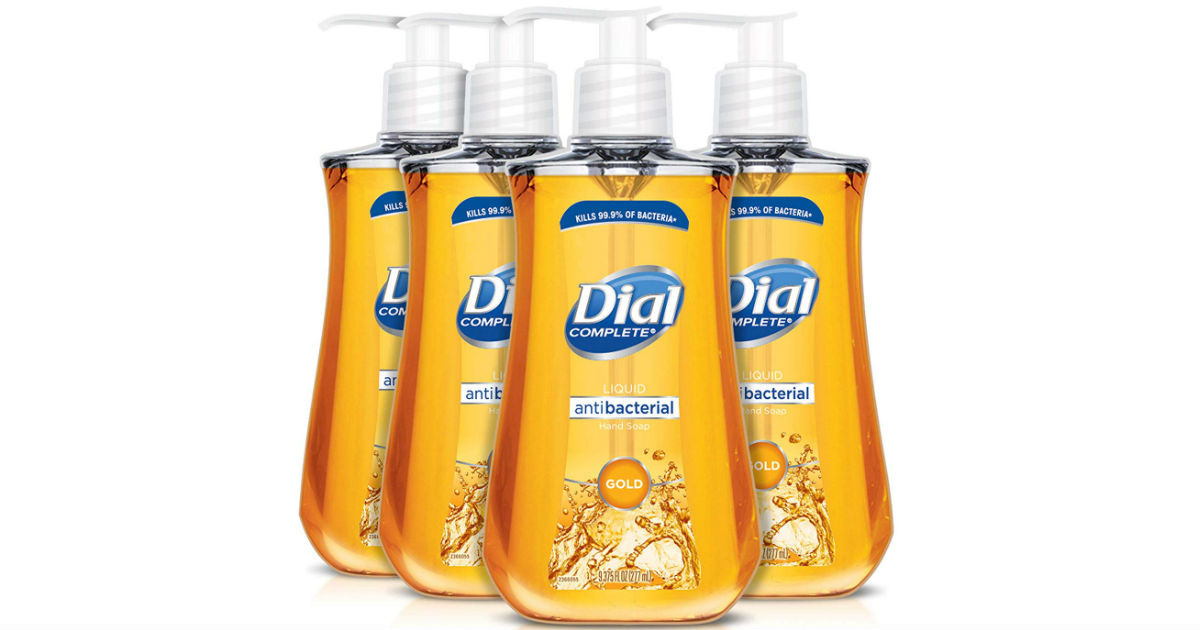 Dial Antibacterial Liquid Hand Soap 4-Count ONLY $3.43 Shipped