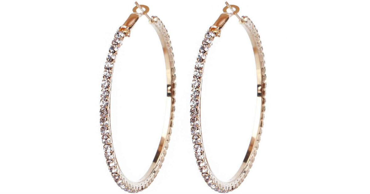 Large Classic Full Rhinestone Earring ONLY $1.81 Shipped