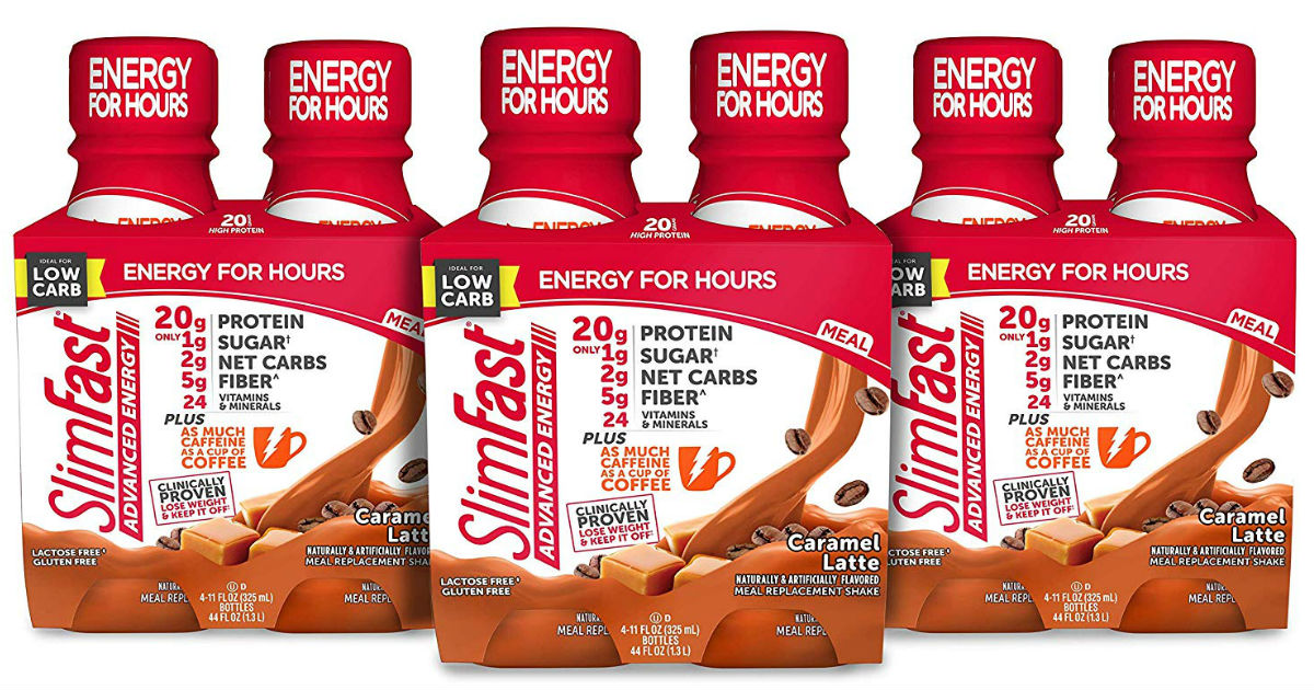 SlimFast Advanced Energy Caramel Latte Shake 12-Pk ONLY $12.14 Shipped