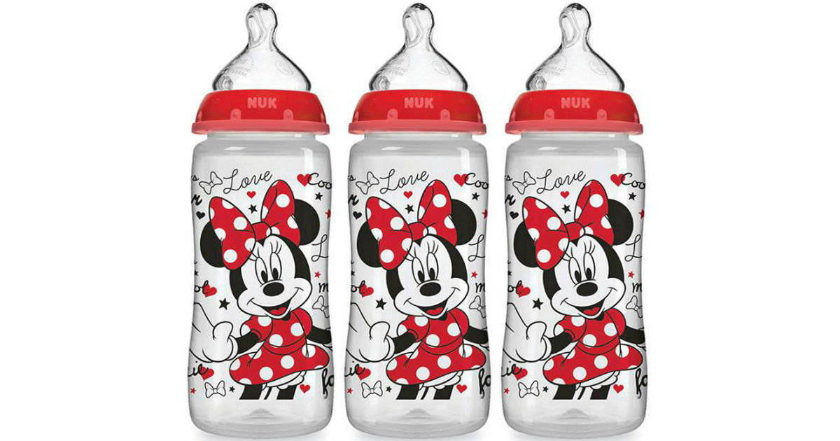 NUK Disney Minnie Mouse Baby Bottles 3-Pack ONLY $11 at Amazon