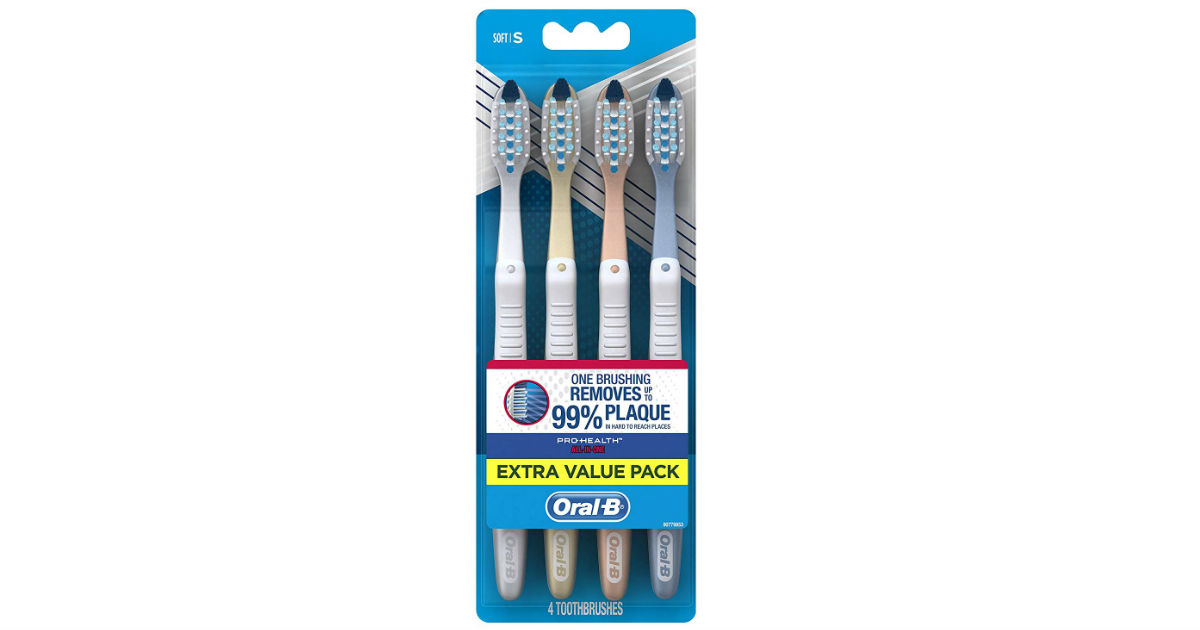 Oral-B Pro-Health All-in-One Toothbrush 4-Pk ONLY $4.99 (Reg $12)