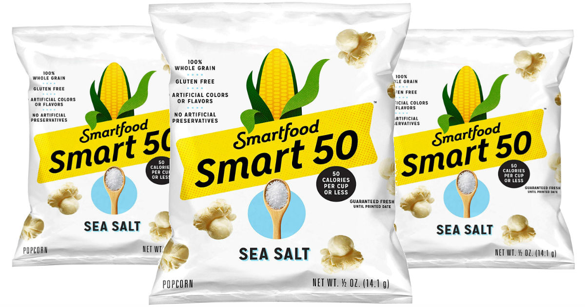 Smart50 Popcorn Sea Salt 36-Pack ONLY $9.81 Shipped
