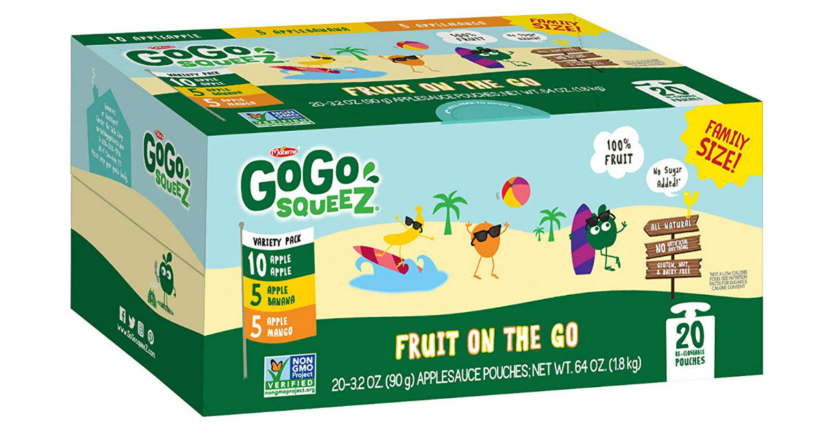 GoGo squeeZ Applesauce on the Go 20-Pack ONLY $8.30 Shipped