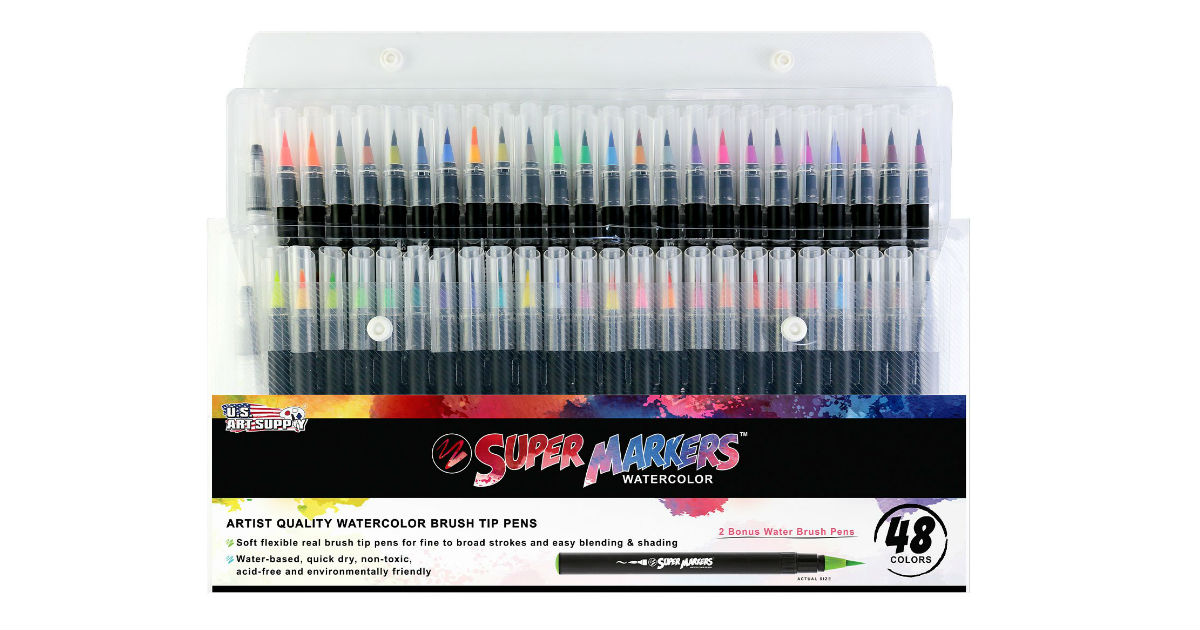 48 Color Super Watercolor Markers ONLY $11.96 (Reg. $25)