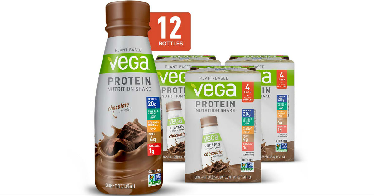 Vega Protein Nutrition Shake Chocolate 12-Ct ONLY $10.92 Shipped