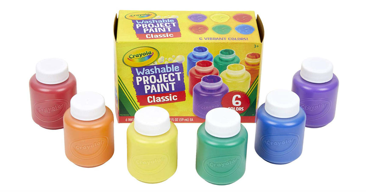 Crayola Washable Kids Paint 6-Pack ONLY $3.25 on Amazon