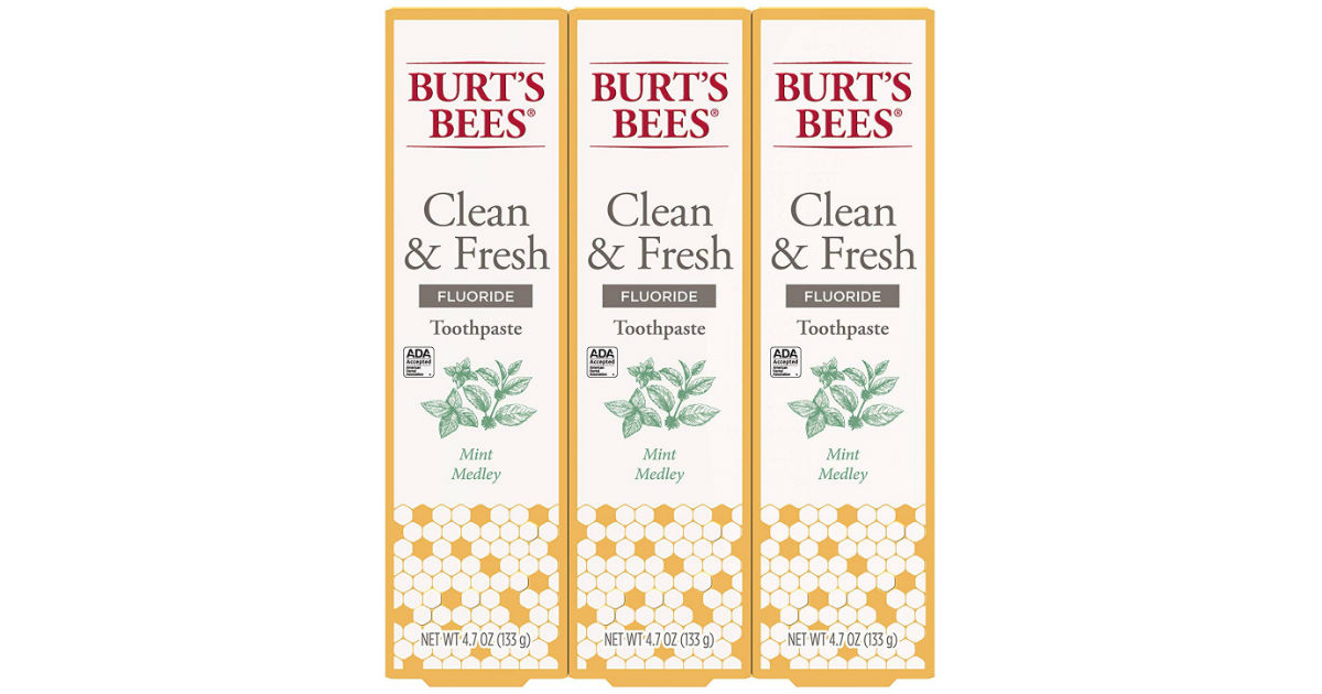 Burt’s Bees Toothpaste 3-Pack ONLY $7.58 at Amazon (Reg $18) 