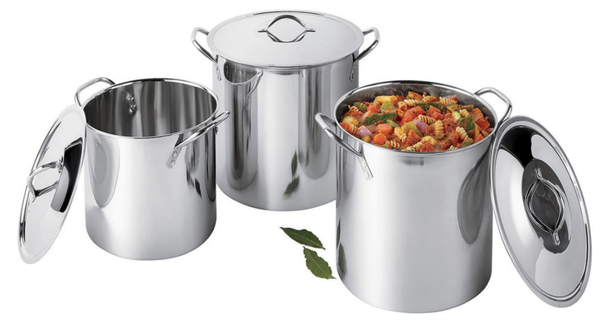 Cooks Stainless Steel 3 Pack Stockpot ONLY $15.99 at JCPenney