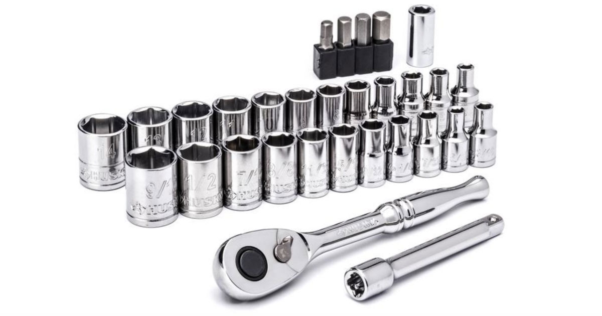 Husky 1/4 in Drive Socket Wrench Set 30-Pc ONLY $9.98 (Reg $20)
