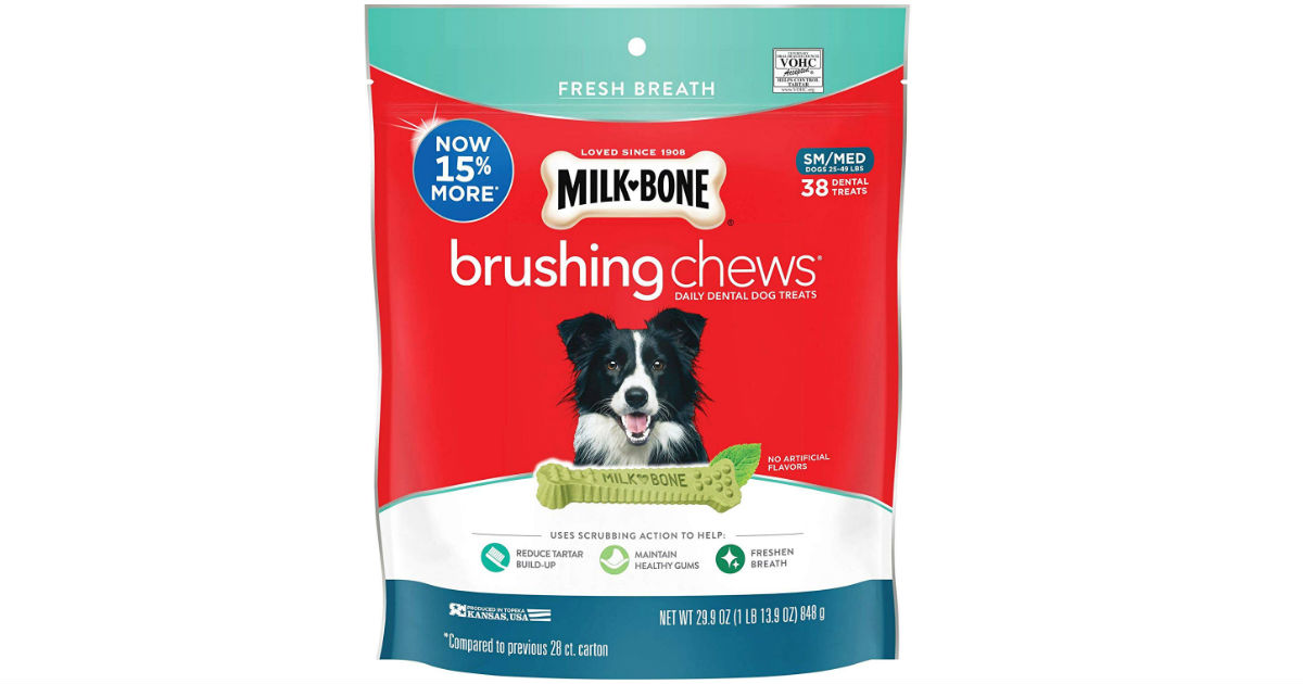 Milk-Bone Brushing Chews Dental Dog Treats ONLY $10.19 Shipped