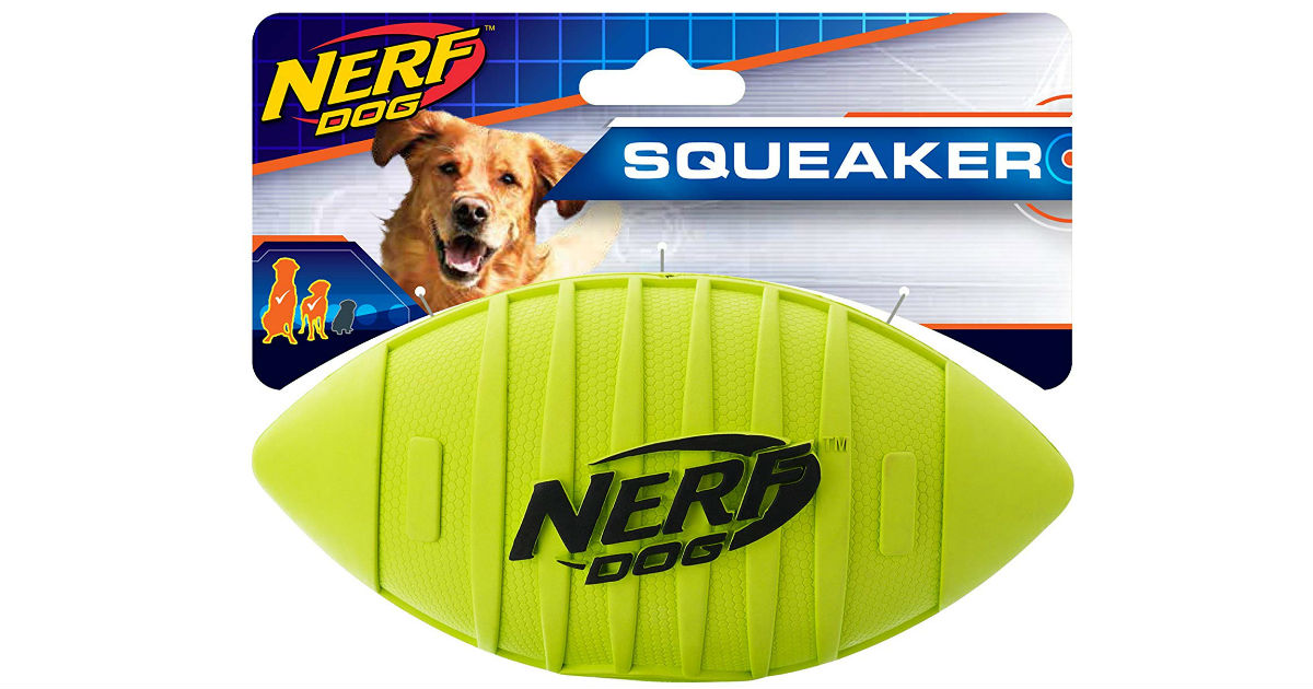 Nerf Dog Squeak Rubber Football Dog Toy ONLY $3.25 (Reg $12)