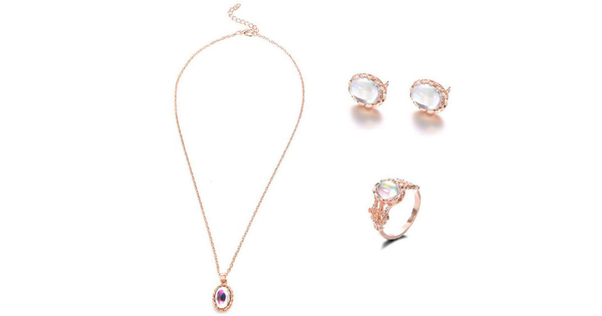 Bohemian Transparent Gem Jewelry Set ONLY $1 Shipped