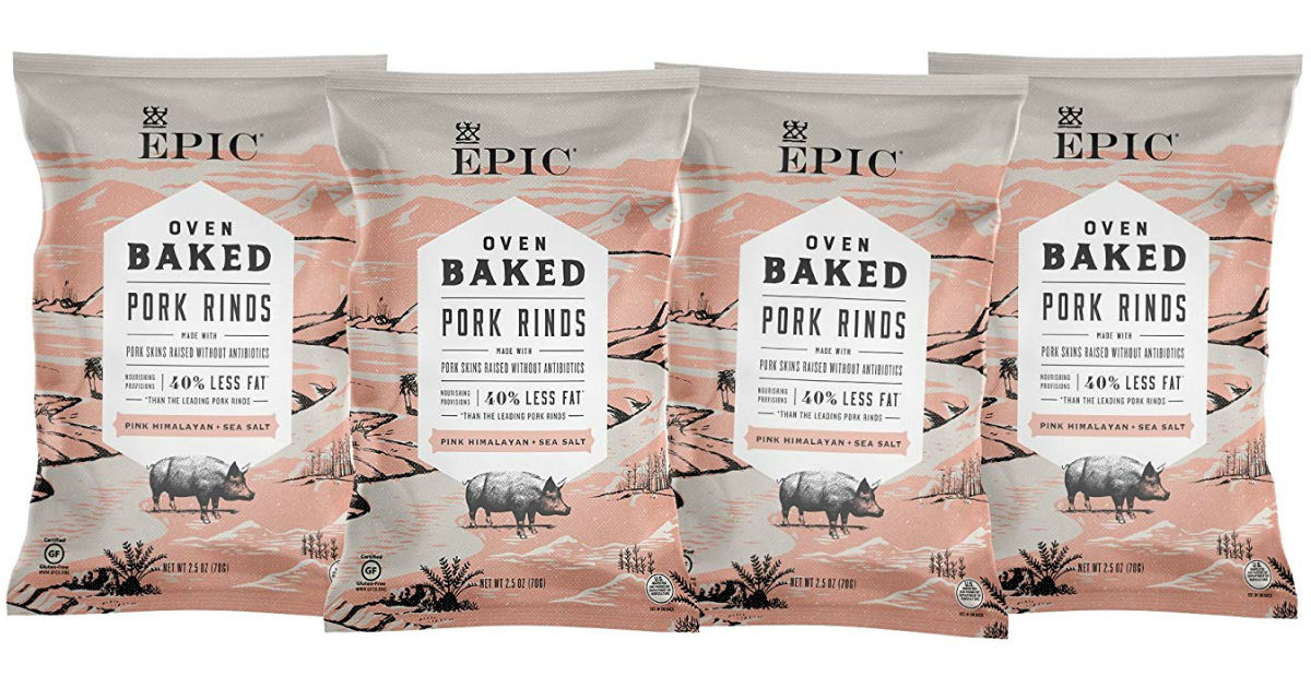 EPIC Pink Himalayan Salt Pork Rinds ONLY $11.17 Shipped