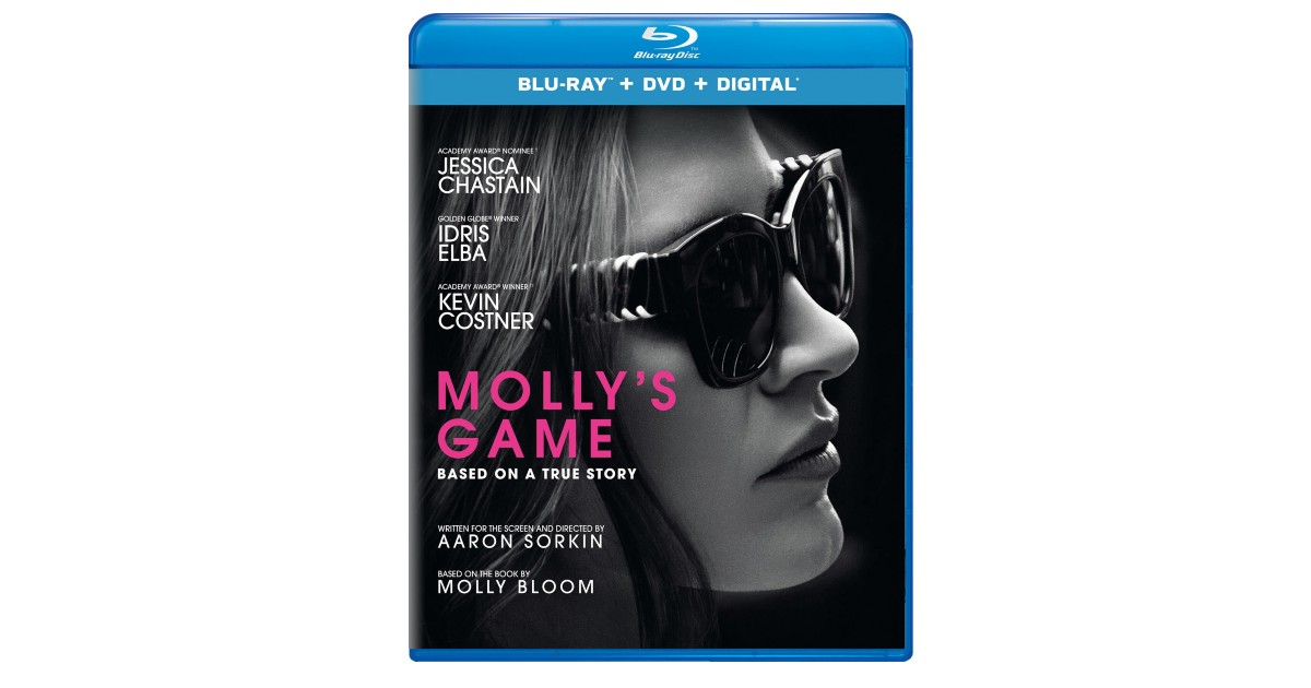 Molly's Game Blu-ray DVD ONLY $5.00 (Reg. $10)