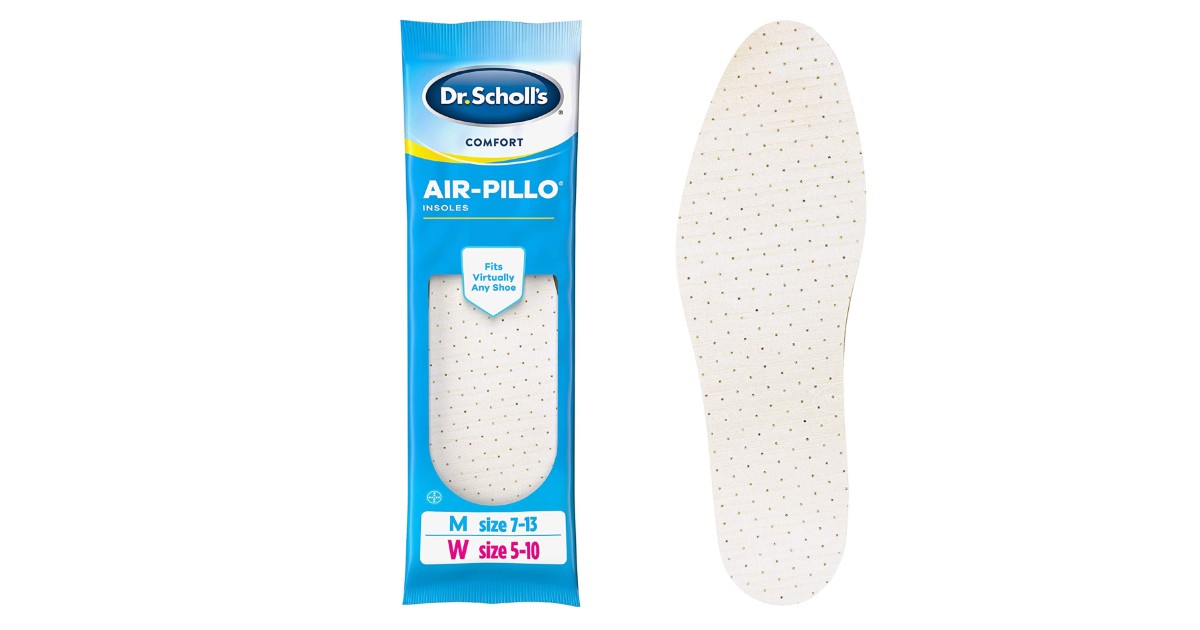 Dr. Scholl's AIR-PILLO Insoles on Amazon