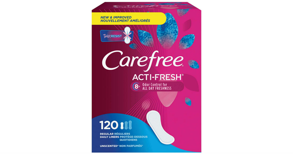 Carefree Acti-Fresh Panty Liners 120-Ct ONLY $3.56 Shipped