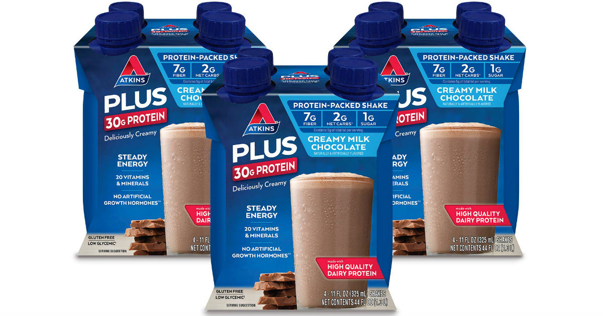 Atkins PLUS Protein & Fiber Shake 12-Pack ONLY $14.25 Shipped