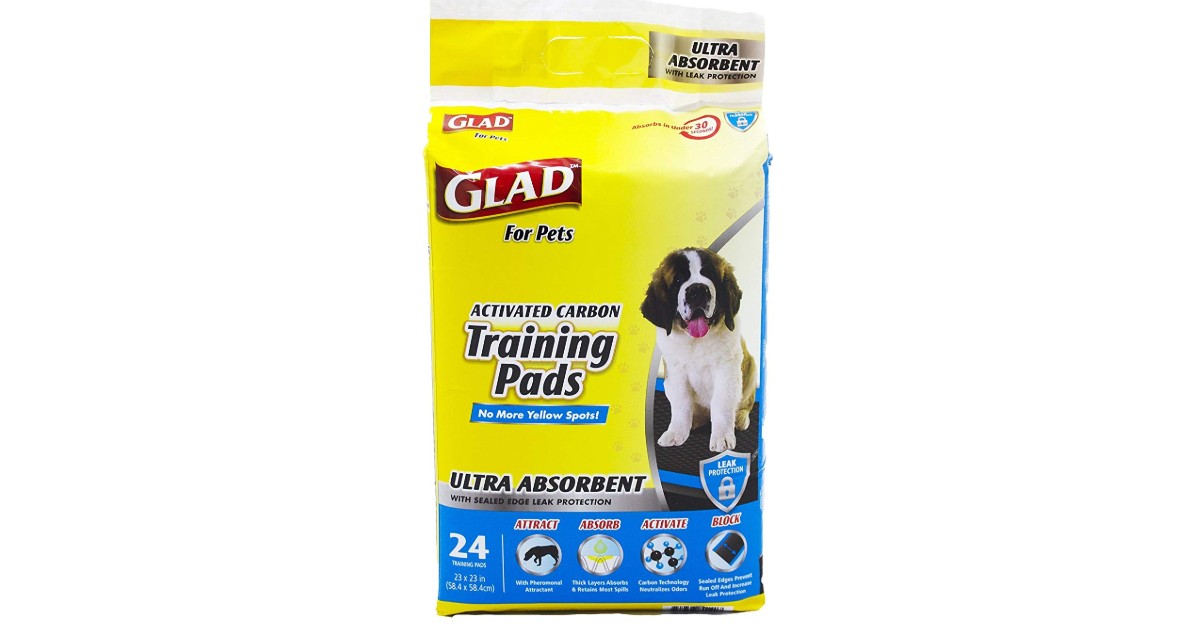 Glad Ultra-Absorbent Charcoal Puppy Pads ONLY $6.50 (Reg. $13)
