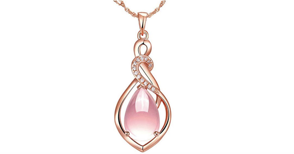 Pink Crystal Necklace ONLY $3 Shipped