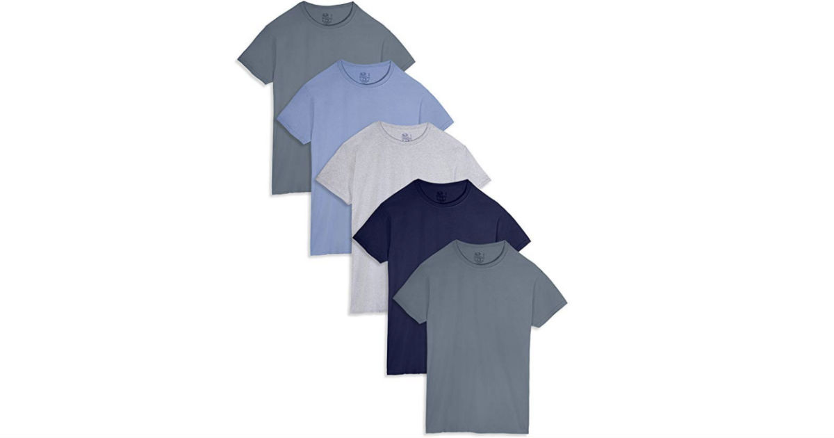 Fruit of the Loom Men's 5Pack TShirt ONLY 11.05 at Amazon Daily