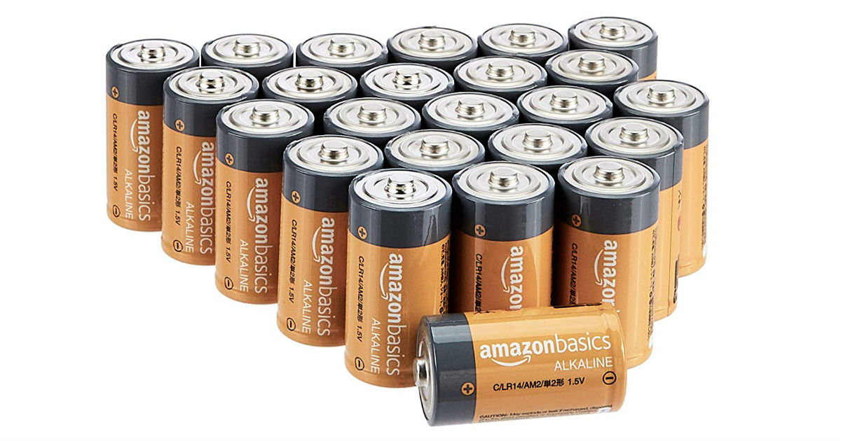 AmazonBasics C Cell 24-Pk Alkaline Batteries ONLY $12.99 Shipped