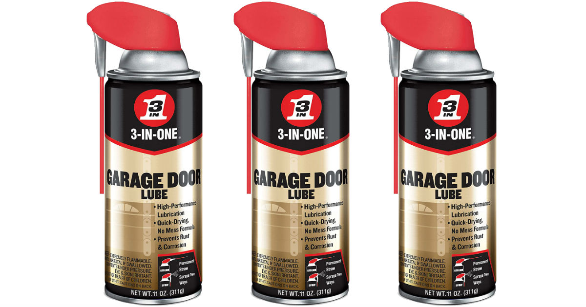 3 In 1 Dry Garage Door Lube Spray ONLY $4.98 on Amazon