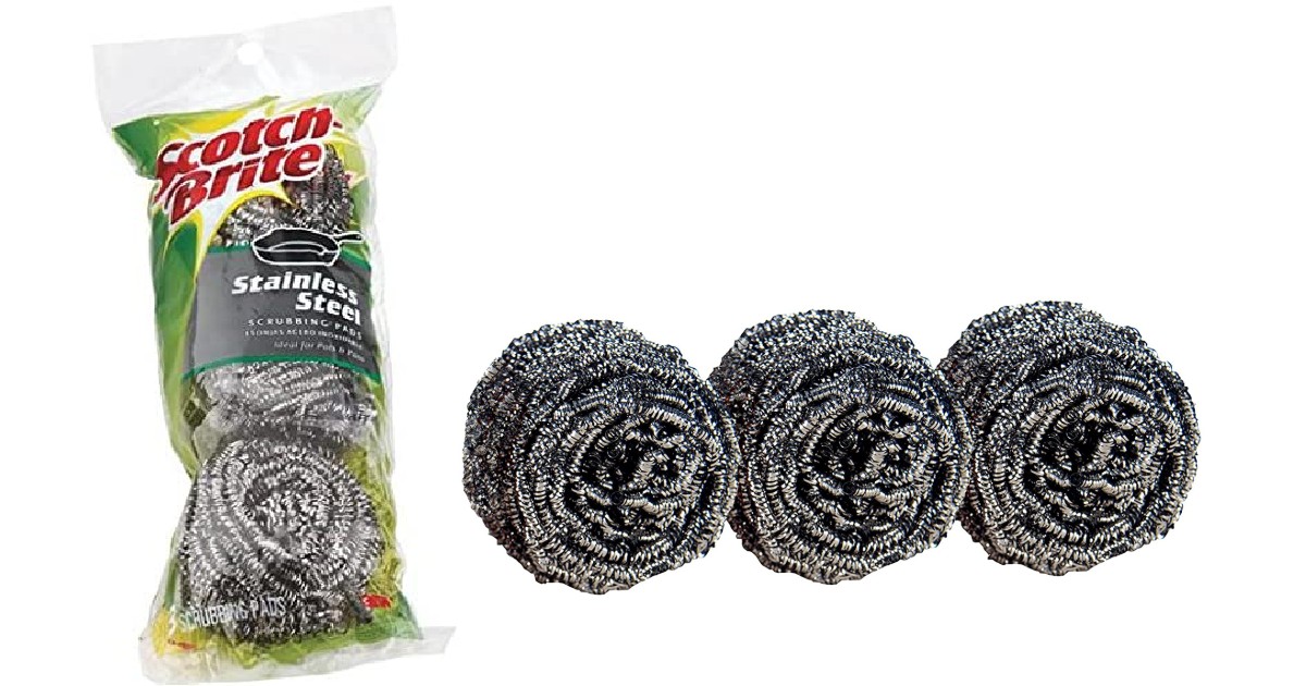 Scotch-Brite Stainless Steel Scrubbers 3-Pk ONLY $1.76 on Amazon