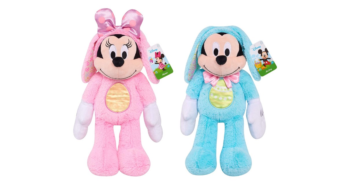 Mickey Mouse Disney Easter Bunny Large Plush ONLY $9.98