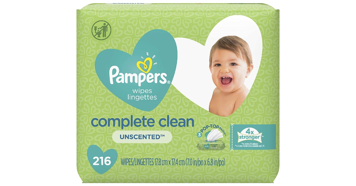 Pampers Baby Wipes 216-Count ONLY $8.99 Shipped