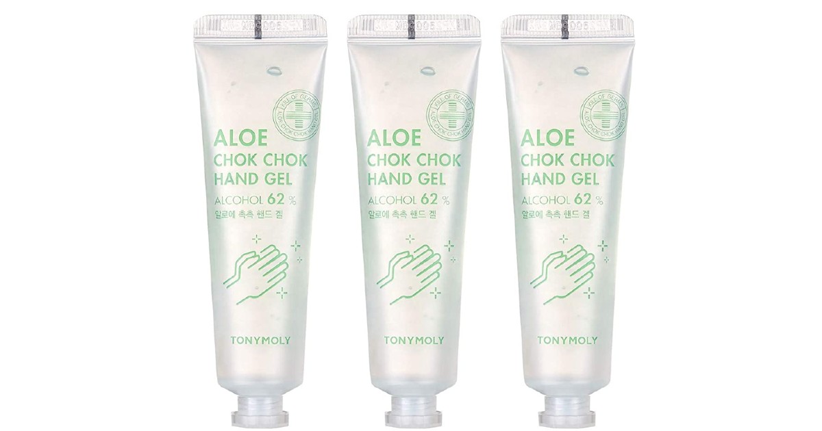 Tonymoly 62% Alcohol Aloe 3-Count Hand Gel ONLY $10 on Amazon 