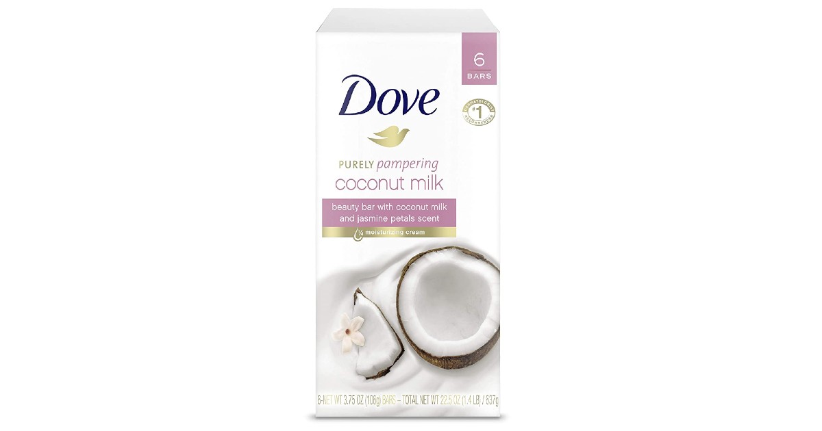 Dove Beauty Bar Coconut Milk 6-Count ONLY $6.41 Shipped