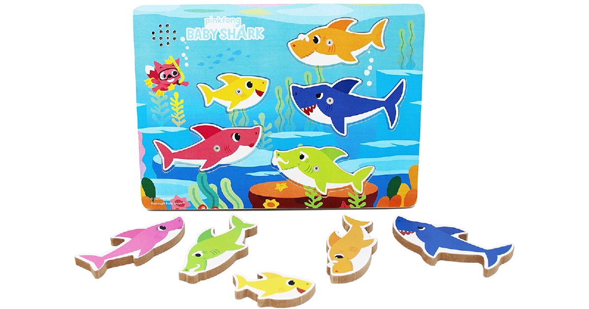 Pinkfong Baby Shark Wooden Sound Puzzle ONLY $5.40 on Amazon