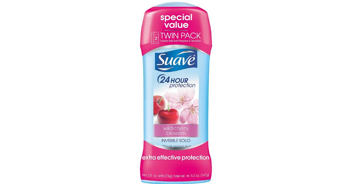 Suave Antiperspirant Twin Pack, Wild Cherry ONLY $2.79 Shipped