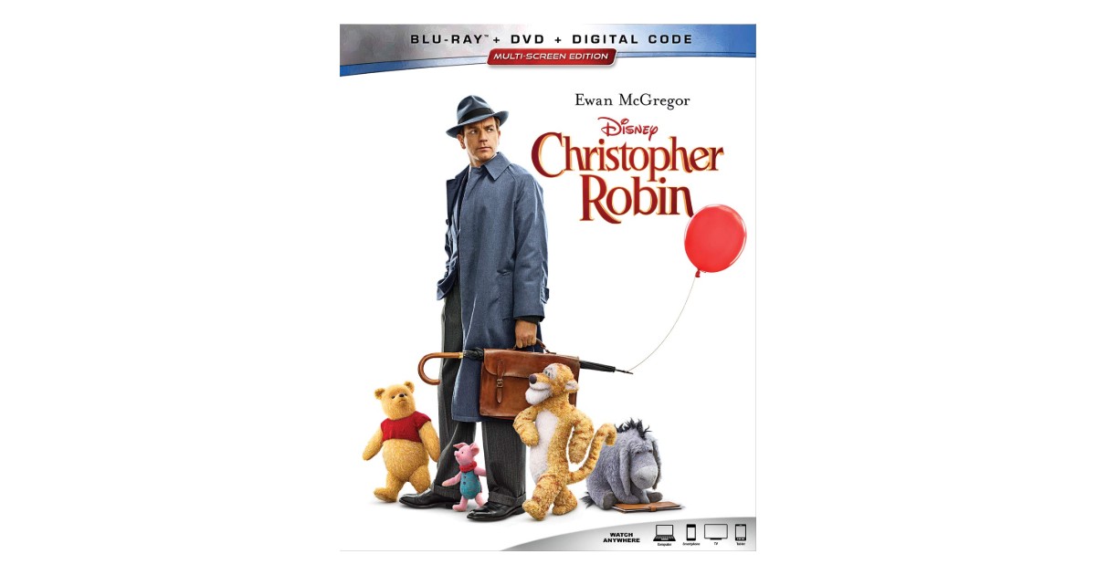 Christopher Robin Blu-ray + DVD + Digital ONLY $7.96 (Reg. $20)
